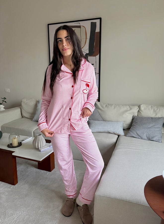 Familia Homewear Striped Buttoned Pajama Set - Image 2